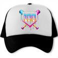 Happy 100 Days Of School Baseball Drip 100th Day Of School Trucker Cap