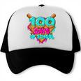Happy 100 Days Of School Costume Baseball Drip Ice Cream Trucker Cap Happy 100 Days Of School Costume Baseball Drip Ice Cream Trucker Cap