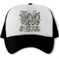 Happy 100th Day Of School Baseball Camo Boys Kids Toddler Trucker Cap Happy 100th Day Of School Baseball Camo Boys Kids Toddler Trucker Cap