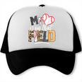 My Heart Is On That Field Mother's Day Baseball Mom Women Trucker Cap My Heart Is On That Field Mother's Day Baseball Mom Women Trucker Cap