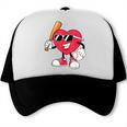 Heart Play Baseball Valentine's Day Teens Boys Girls Kids Trucker Cap