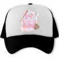 Hey Batter Batter Swing Baseball Game Day Coquette Bow Girly Trucker Cap