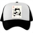 Japanese Grumpy Frog Baseball Player Baseball Trucker Cap Japanese Grumpy Frog Baseball Player Baseball Trucker Cap
