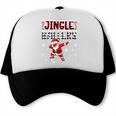 Jingle Ballers Plaid Santa Dabbing Baseball Christmas Trucker Cap Jingle Ballers Plaid Santa Dabbing Baseball Christmas Trucker Cap