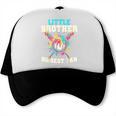 Little Brother Biggest Fan Baseball Cream Drip Crossed Bats Trucker Cap Little Brother Biggest Fan Baseball Cream Drip Crossed Bats Trucker Cap