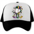 Mardi Gras Ice Cream Drip Baseball Carnival Party Mask Boys Trucker Cap Mardi Gras Ice Cream Drip Baseball Carnival Party Mask Boys Trucker Cap
