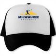 Milwaukee Baseball Minimalist City Skyline Baseball Lover Trucker Cap Milwaukee Baseball Minimalist City Skyline Baseball Lover Trucker Cap