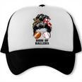 Mom Of Ballers Messy Bun Football Mom Baseball Mom Of Both Premium Tri-Blend Trucker Cap Mom Of Ballers Messy Bun Football Mom Baseball Mom Of Both Premium Tri-Blend Trucker Cap