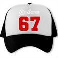 Number 67 Numbered Six Seven Baseball Jersey Style Team 67 Trucker Cap Number 67 Numbered Six Seven Baseball Jersey Style Team 67 Trucker Cap