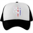 Patriotic Baseball Catcher American Flag Sports Tee Trucker Cap