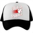 Pitch 'n Giggles Baseball Player Women Baseball Mom Trucker Cap