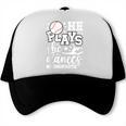 He Plays She Dances Mom Of Both Dancing And Baseball Mom Trucker Cap He Plays She Dances Mom Of Both Dancing And Baseball Mom Trucker Cap