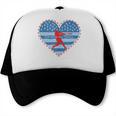 Primitive Patriotic American Baseball Mom Softball Dingers Trucker Cap
