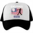 Proud Baseball MOM USA American Flag Family Game Day Trucker Cap