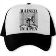 Raised In a Pen Baseball Pitcher Saying Bullpen Trucker Cap Raised In a Pen Baseball Pitcher Saying Bullpen Trucker Cap