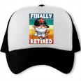Retro Baseball Retirement Gnome Baseball Dad Finally Retired Trucker Cap Retro Baseball Retirement Gnome Baseball Dad Finally Retired Trucker Cap