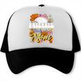 Retro Groovy Baseball Mom Family Matching Women Trucker Cap