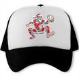 Santa Playing Baseball Catcher Merry Christmas Sport Player Trucker Cap Santa Playing Baseball Catcher Merry Christmas Sport Player Trucker Cap