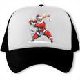 Santa Playing Baseball Christmas Candy Cane Fun Xmas Holiday Trucker Cap