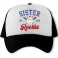 Sister Of Rookie 1st Birthday Baseball Boy Family Matching Trucker Cap Sister Of Rookie 1st Birthday Baseball Boy Family Matching Trucker Cap