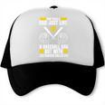 Softball Dad Like a Baseball Dad With Bigger Balls Softball Premium Trucker Cap