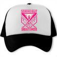 Strike Out Breast Cancer Baseball Ice Cream Drip Trucker Cap Strike Out Breast Cancer Baseball Ice Cream Drip Trucker Cap
