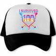 I Survived 100 Days Of School Baseball Boys Students Trucker Cap