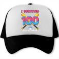 I Survived 100 Days Of School Baseball Cream Drip Boys Trucker Cap I Survived 100 Days Of School Baseball Cream Drip Boys Trucker Cap
