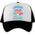 I Survived 100 Days Of School Baseball Drip Trucker Cap I Survived 100 Days Of School Baseball Drip Trucker Cap