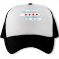 Sweet Vintage Retro Chicago City Flag Bear Print Raglan Baseball Tee Trucker Cap