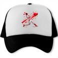 Valentine Baseball Player Drip Trucker Cap
