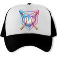 Valentines Baseball Heart Dripping Ice Cream Gen Z Alpha Trucker Cap