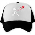 Valentines Day Baseball Batter Silhouette Heart Trucker Cap Valentines Day Baseball Batter Silhouette Heart Trucker Cap