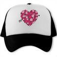 Valentine's Day Baseball Heart Softball Player Sports Lover Trucker Cap Valentine's Day Baseball Heart Softball Player Sports Lover Trucker Cap