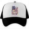 Vintage USA Flag Baseball Player Proud Baseball Dad Trucker Cap Vintage USA Flag Baseball Player Proud Baseball Dad Trucker Cap