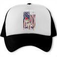 Vintage USA Flag Baseball Player Proud Baseball Mom Trucker Cap Vintage USA Flag Baseball Player Proud Baseball Mom Trucker Cap