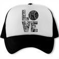 Women's Baseball Softball Baseball Mom LOVE Baseball Trucker Cap