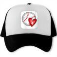 Womens Bleached Custom Baseball Mom Number 4 Heart For Mom Trucker Cap Womens Bleached Custom Baseball Mom Number 4 Heart For Mom Trucker Cap