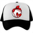 Womens Custom Baseball Mom Number 12 Heart For Mom Mommy Premium Trucker Cap