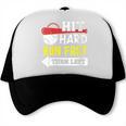 Women's Hit Hard Run Fast Turn Left Baseball Quote Fan Coach Trucker Cap Women's Hit Hard Run Fast Turn Left Baseball Quote Fan Coach Trucker Cap