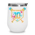 10 Years Old 10th Birthday Baseball Ice Cream Dripping Boys Wine Tumbler 10 Years Old 10th Birthday Baseball Ice Cream Dripping Boys Wine Tumbler