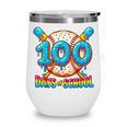 100 Days Of School Baseball Drip Boys 100th Day Of School Wine Tumbler