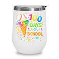 100 Days Of School Baseball Ice Cream Drip Boys Kids Player Wine Tumbler