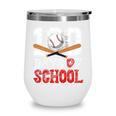 100 Days Of School Baseball 100 Days Smarter Boys Student Wine Tumbler