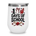 100 Days Of School Coquette Bow Baseball 100th Day Girl Kid Wine Tumbler 100 Days Of School Coquette Bow Baseball 100th Day Girl Kid Wine Tumbler