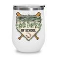 100 Days Of School Home Plate Camo Baseball Dripping Boys Wine Tumbler