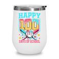 100 Days Of School Kids Baseball Drip 100th Day Of School Wine Tumbler
