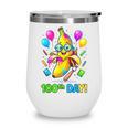 100th Day Of School Banana Baseball Drip For Kids Youth Girl Wine Tumbler
