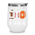 100th Day Of School Basketball Baseball Football Kids Boys Wine Tumbler 100th Day Of School Basketball Baseball Football Kids Boys Wine Tumbler