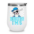 5th Birthday Dabbing Baseball Boys Bruh I'm 5 Year Old Wine Tumbler